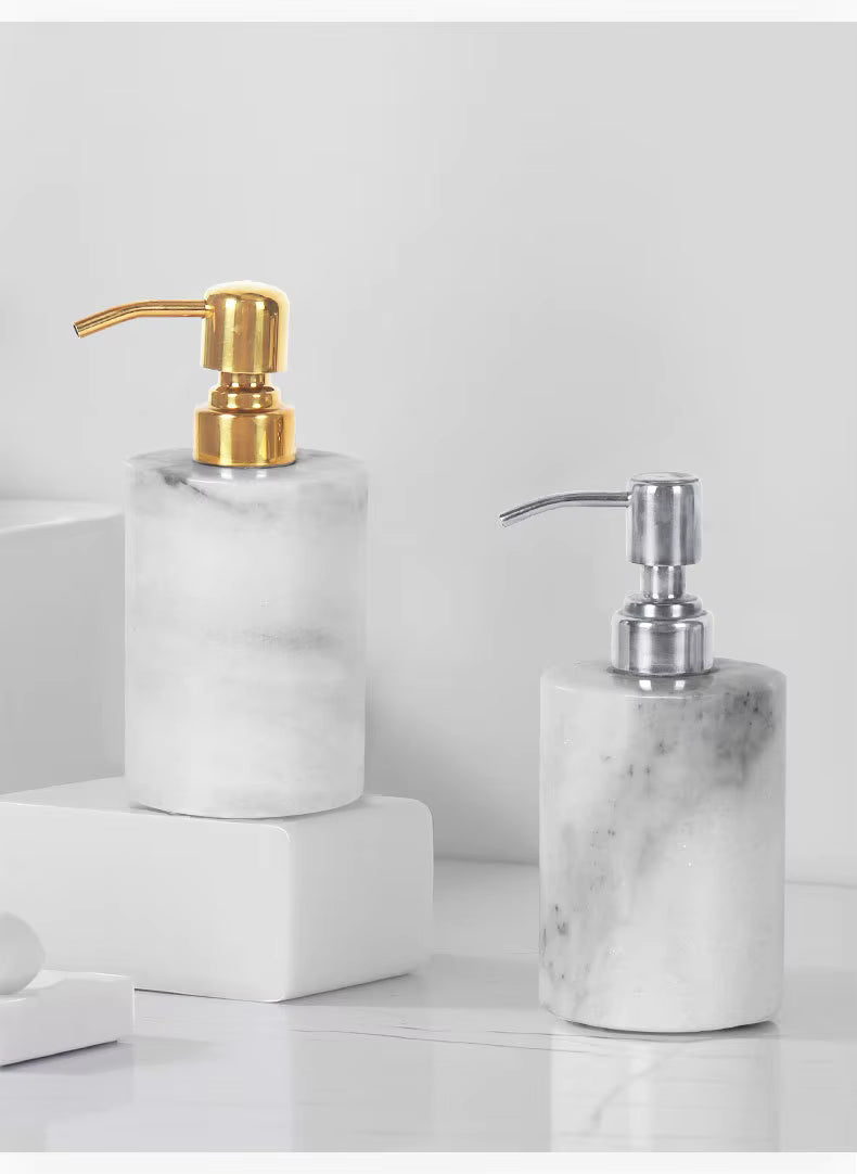 Nordisches Luxus-Marmor-Lotionsfläschchen Duschgel-Set