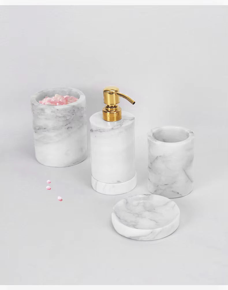 Nordisches Luxus-Marmor-Lotionsfläschchen Duschgel-Set