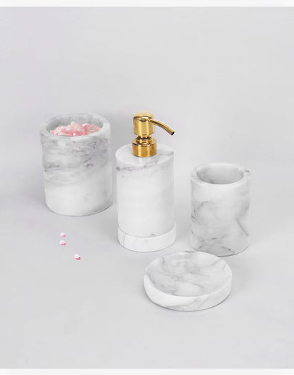 Nordisches Luxus-Marmor-Lotionsfläschchen Duschgel-Set